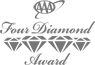 The image contains the AAA Four Diamond Award logo, featuring stylized text and four diamond symbols aligned in a row.
